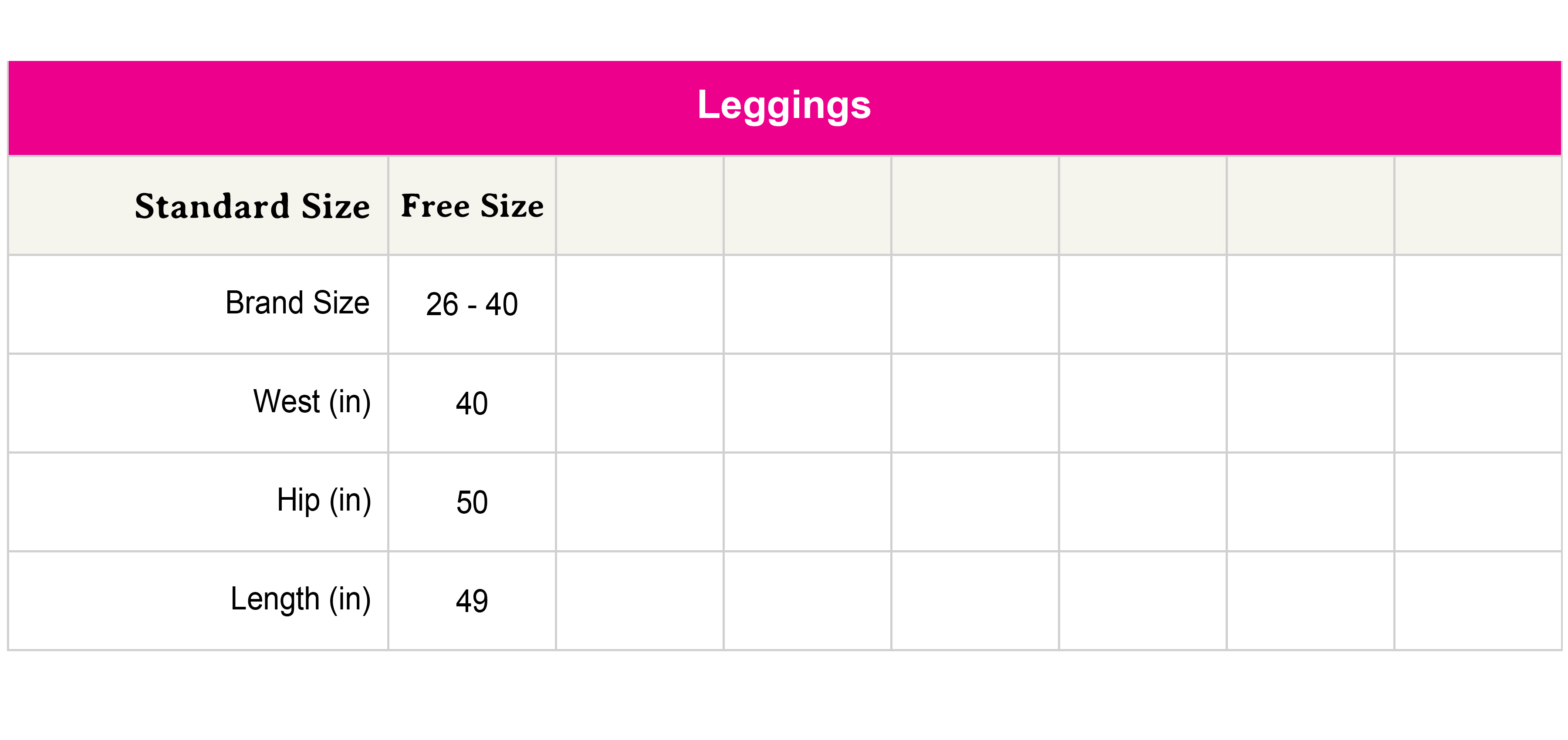 Size chart not availabe.