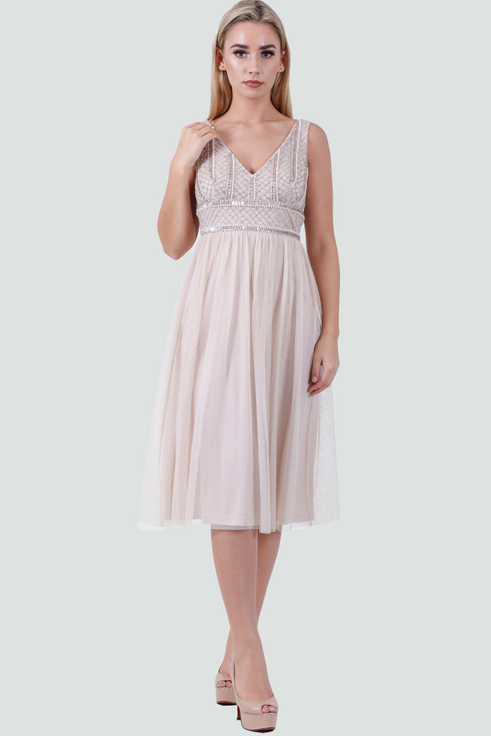 lace and beads mulan midi