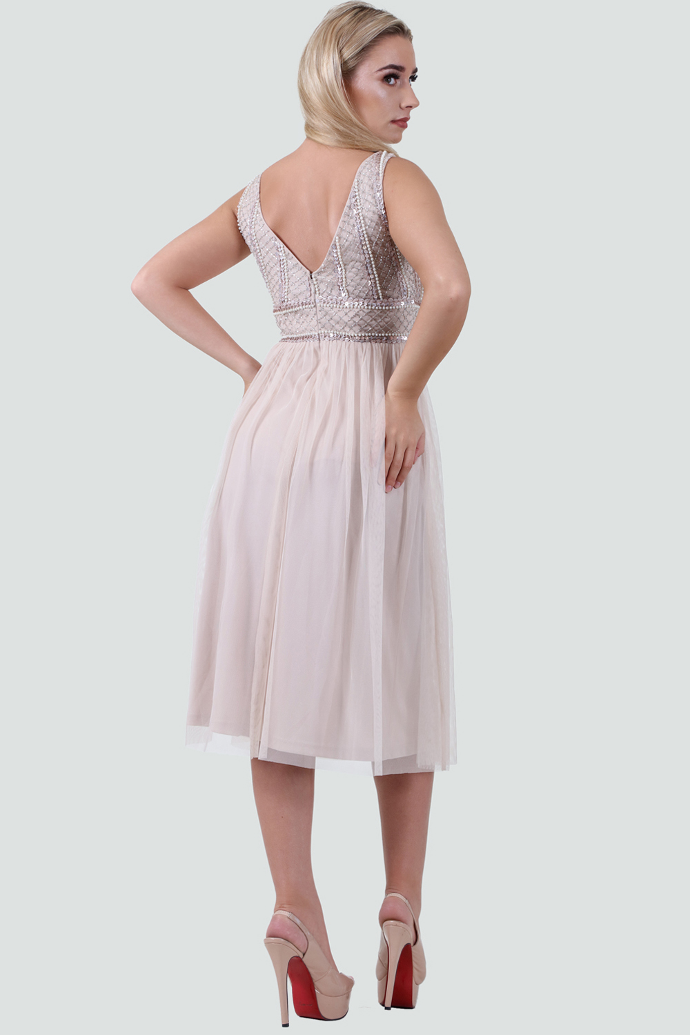 lace and beads mulan midi
