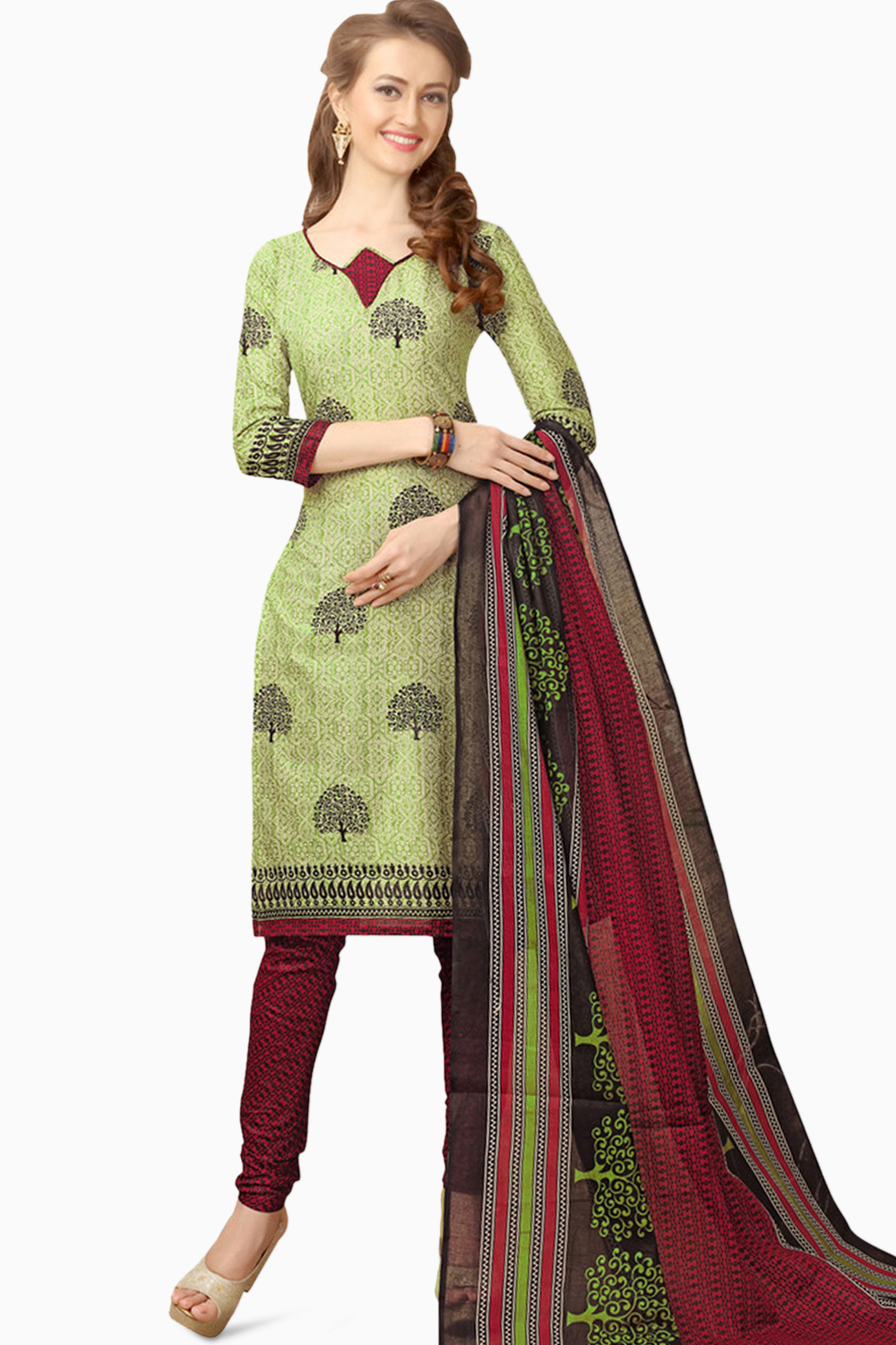 Minu cotton dress material sales